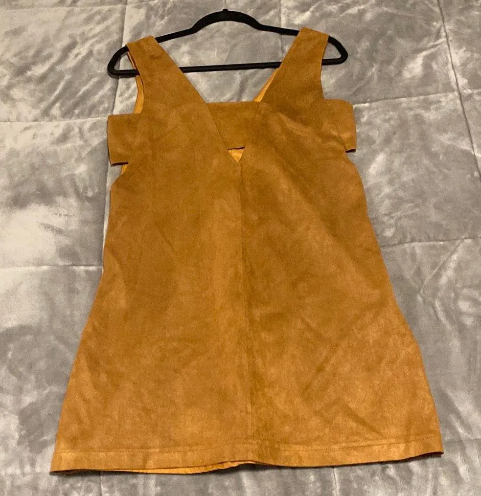 Brown Suede Dress (S) - Image 3
