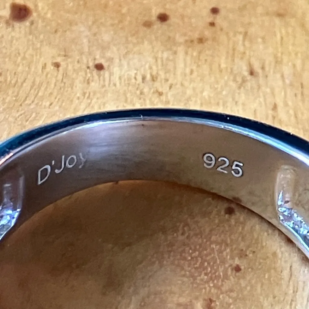 Color Changing Fluorite Sterling Silver Cocktail Ring Blue - Image 7