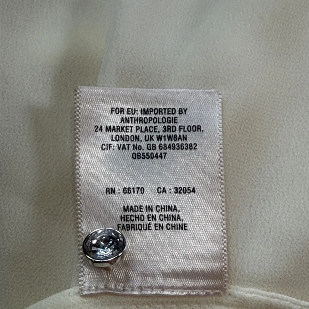 Moulinette Soeurs Anthropologie Cream Button-Down Blouse - Image 9