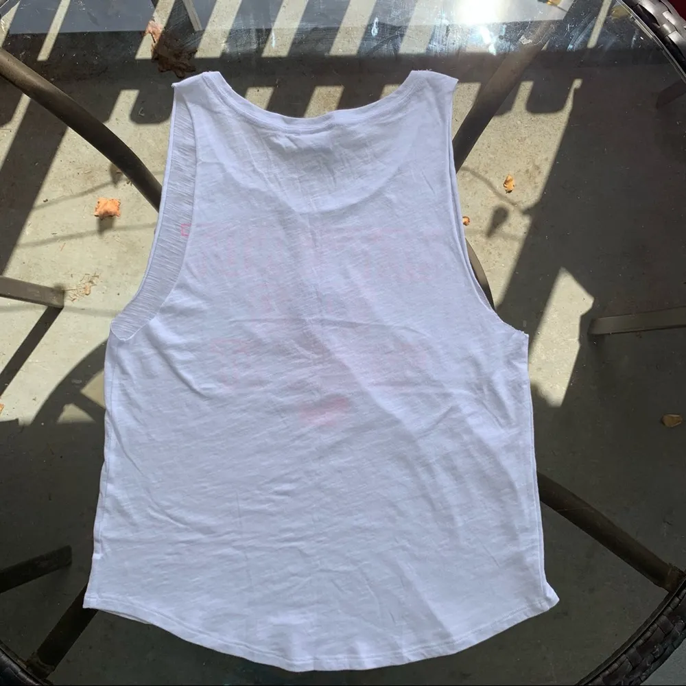 PINK Victoria’s Secret Let’s Not Taco ‘Bout It Muscle Tee in White/Pink - Small - Image 9