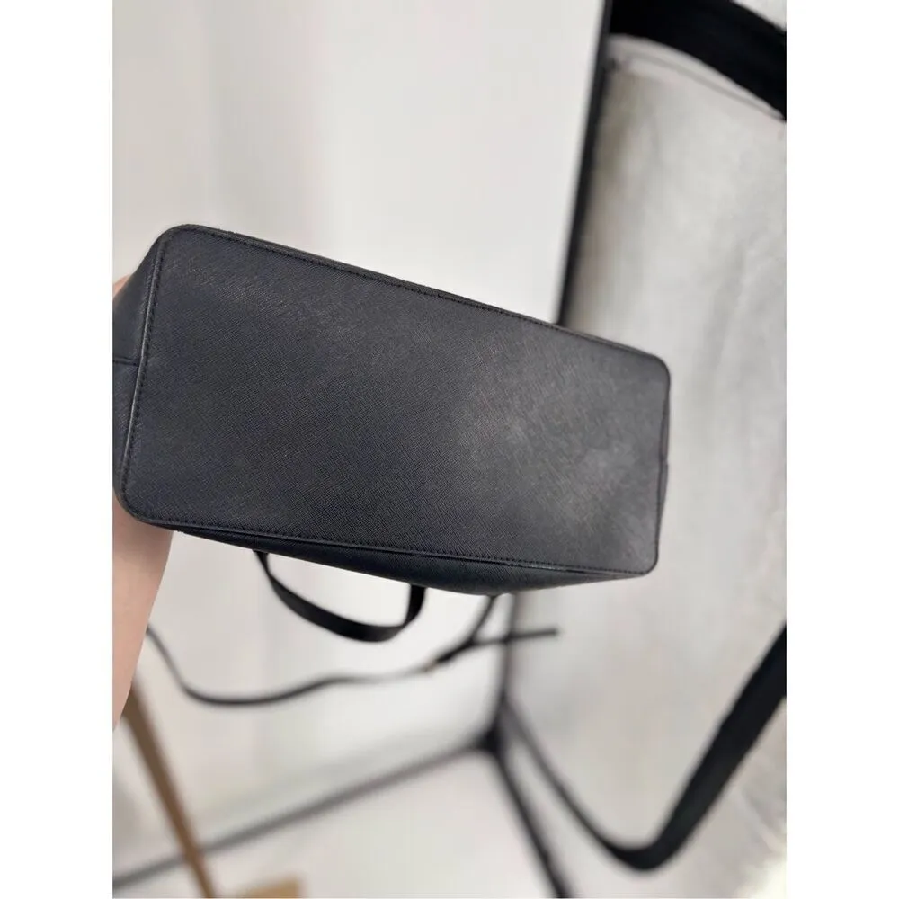 KATE SPADE Laurel Way Evangelie Saffiano Leather Convertible Satchel Black - Image 11