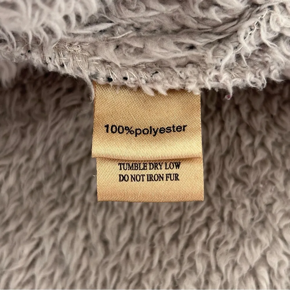 True Grit ~ Pebble Pile 1/4 Zip Tan Plush Pullover Jacket ~ Size Small ~ I - Image 9