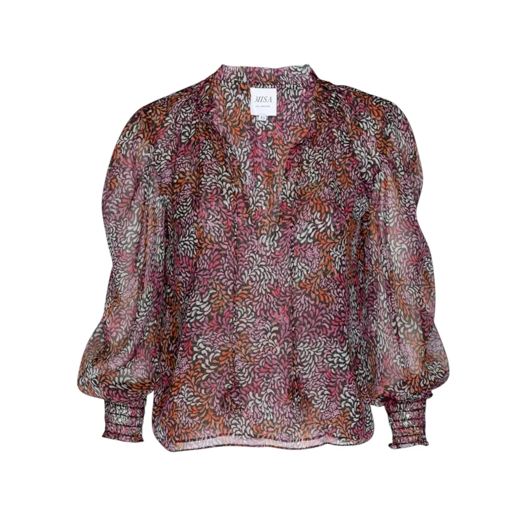 NEW MISA LOS ANGELES Siena Top, Autumn Floral, XS - Image 12