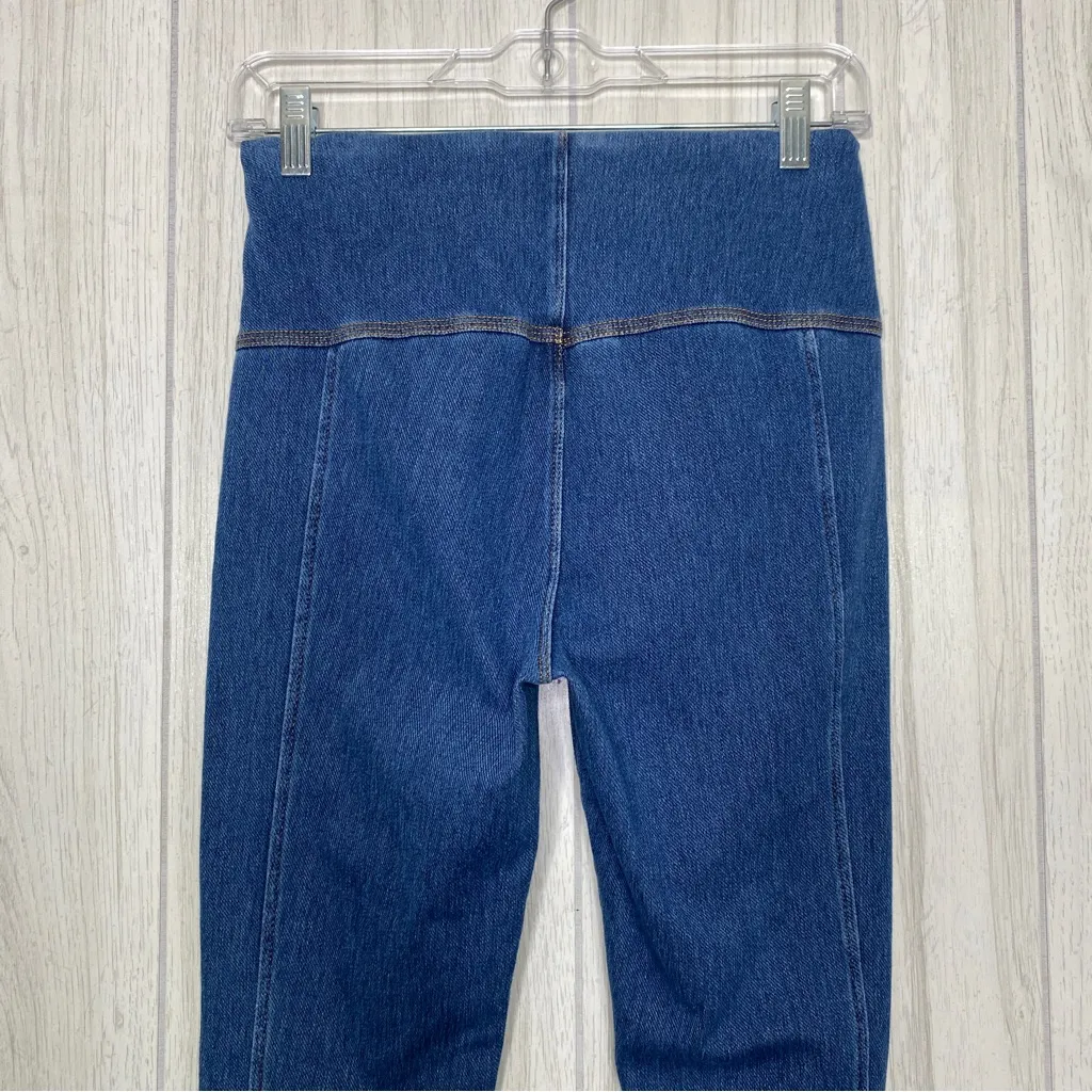 NEW LYSSE Lace Up Hem Crop Chambray Pant in Mid Wash size S Small NWT - Image 6