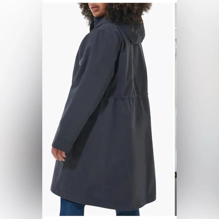 Nordstrom Cinched Waist Hooded Water Resistant Raincoat size LP - Image 2