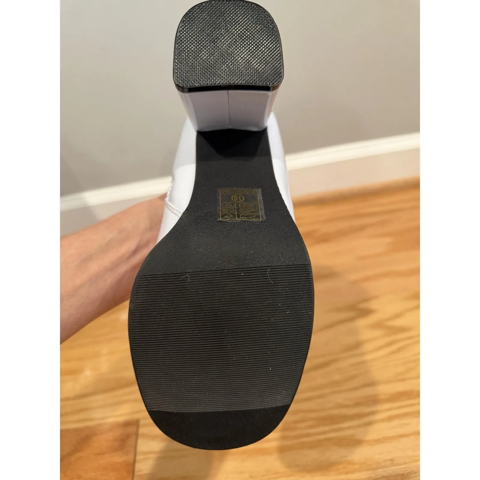 Go Go Boots White Patent Leather Adult Womens 3" Heel Disco 70s Ellie Shoes 10 - Image 10