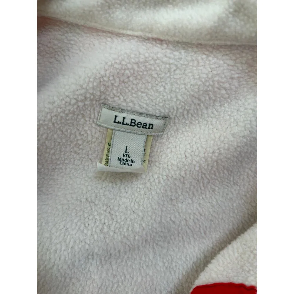 L.L. Bean Plaid Fleece Lined Flannel Shacket Red Blue Cabincore Chore Gorpcore L - Image 6