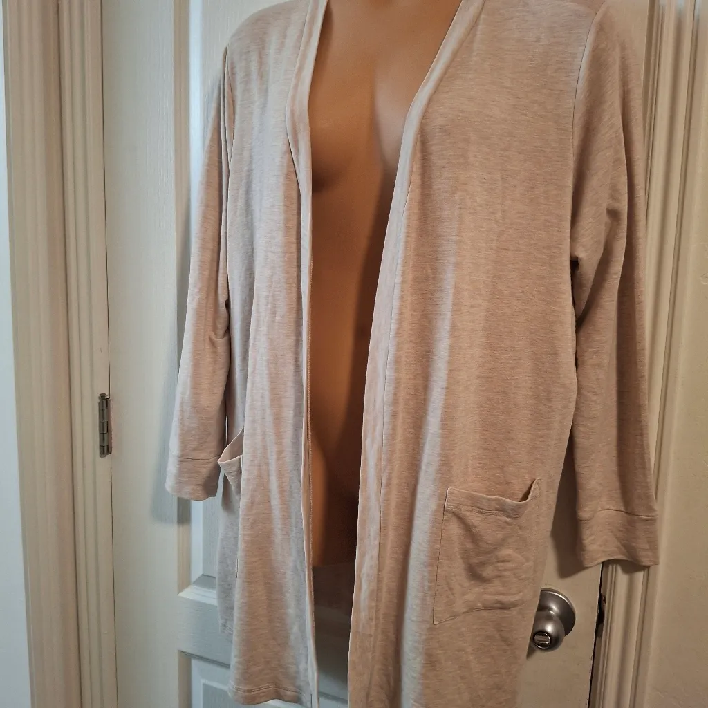 Torrid Sleep Sz 2 Women's Cream Open Front Cardigan - Image 4