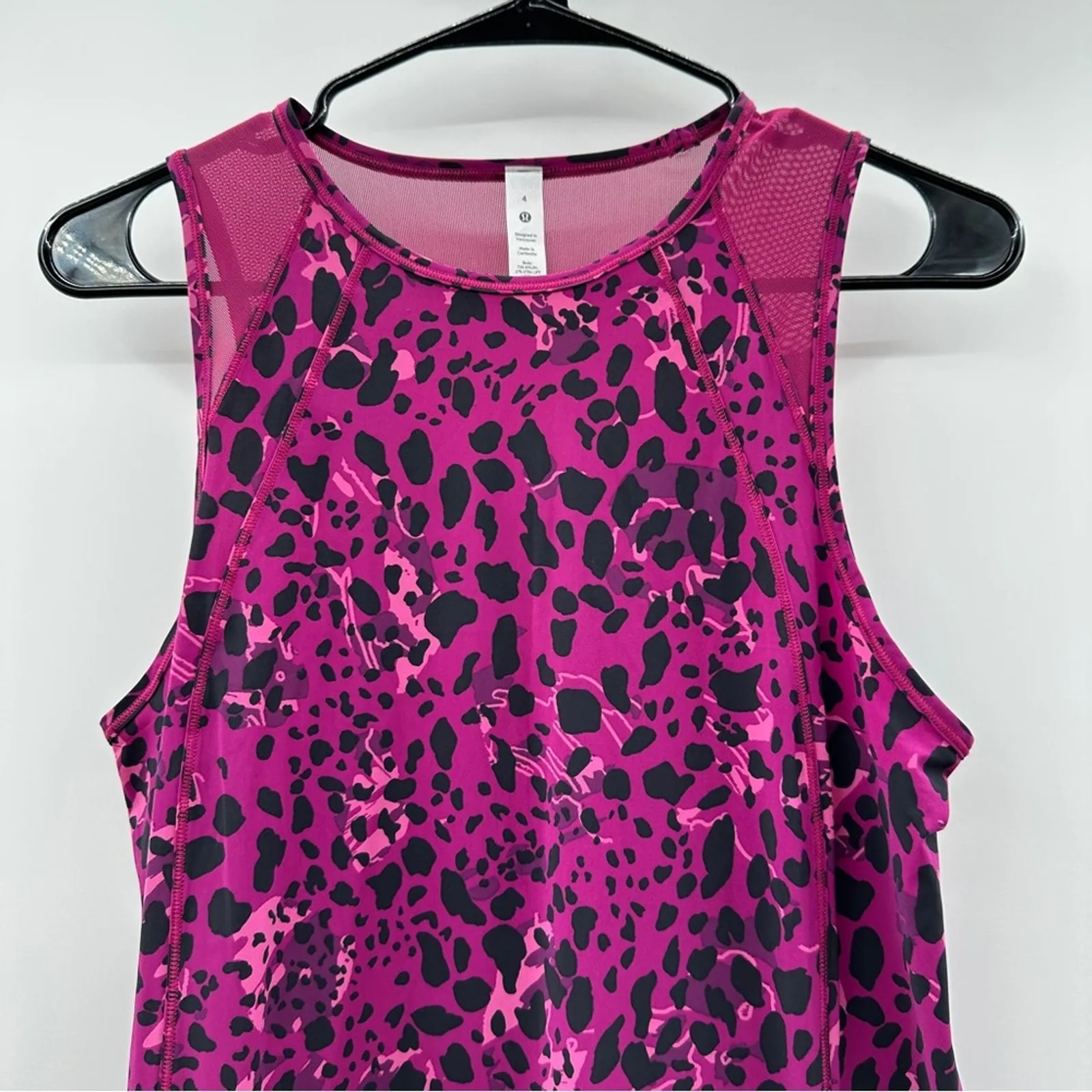 Lululemon Sculpt‎ Tank Top in Cheetah Camo Magenta Purple Multi/Magenta Purple 4 - Image 4