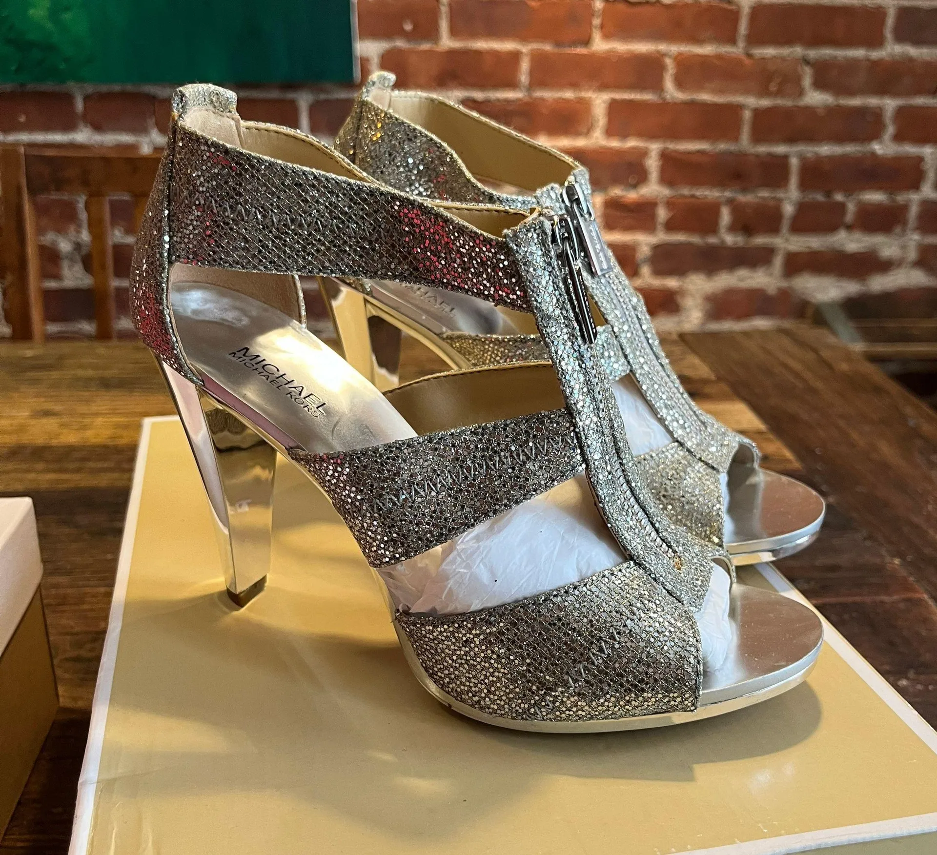 Sparkly Berkeley T-Strap Heels - Image 5