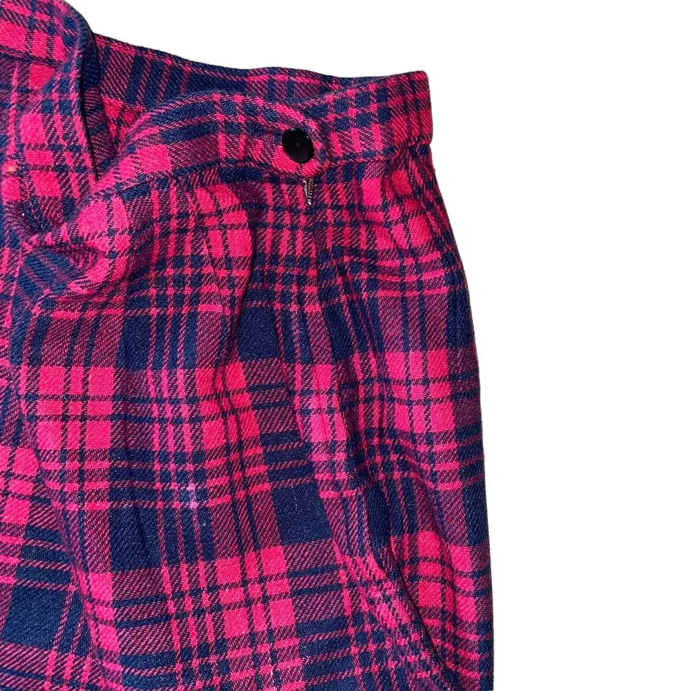 Komatsu Store vintage Plaid skirt waist 12.5”, length 25”small/XS pink blue midi - Image 82