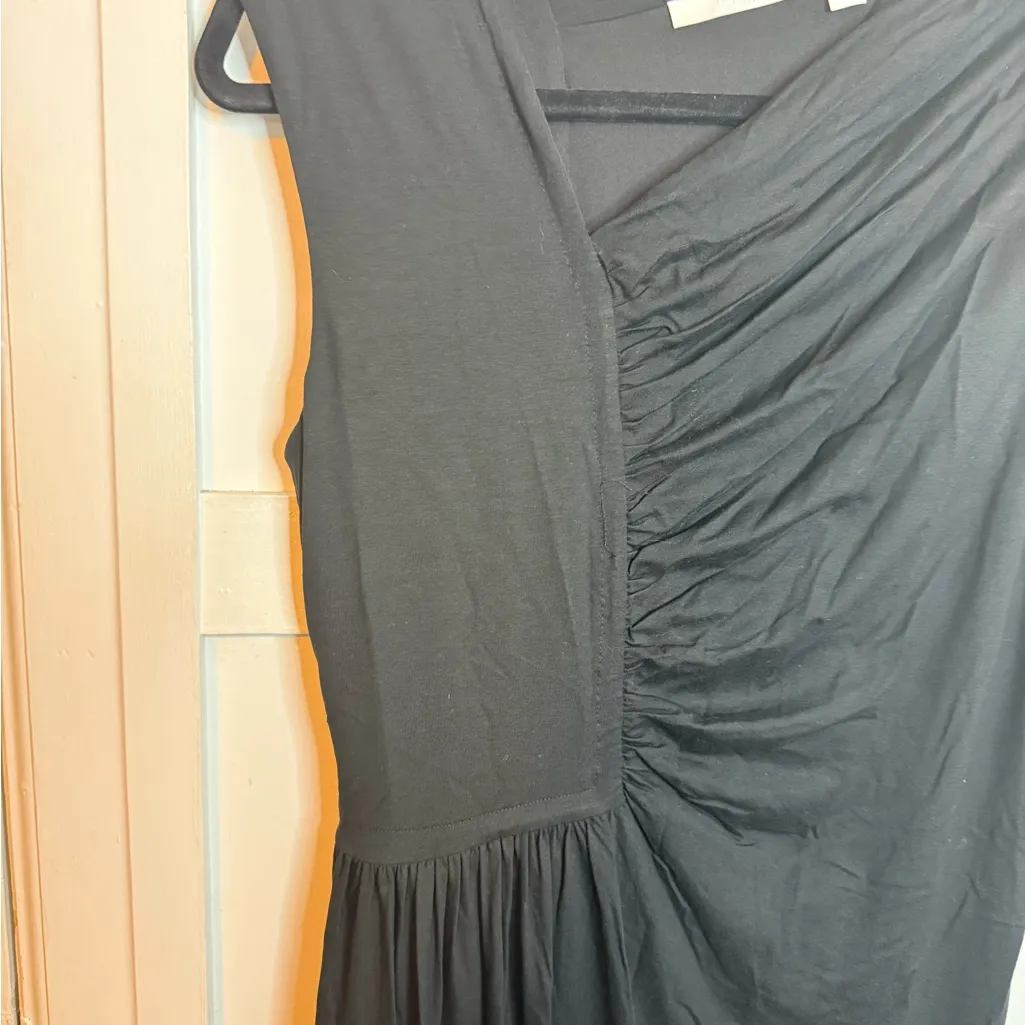 Hugo Boss Black Asymmetrical Neckline Ruched Jersey Knit Dress - Image 4