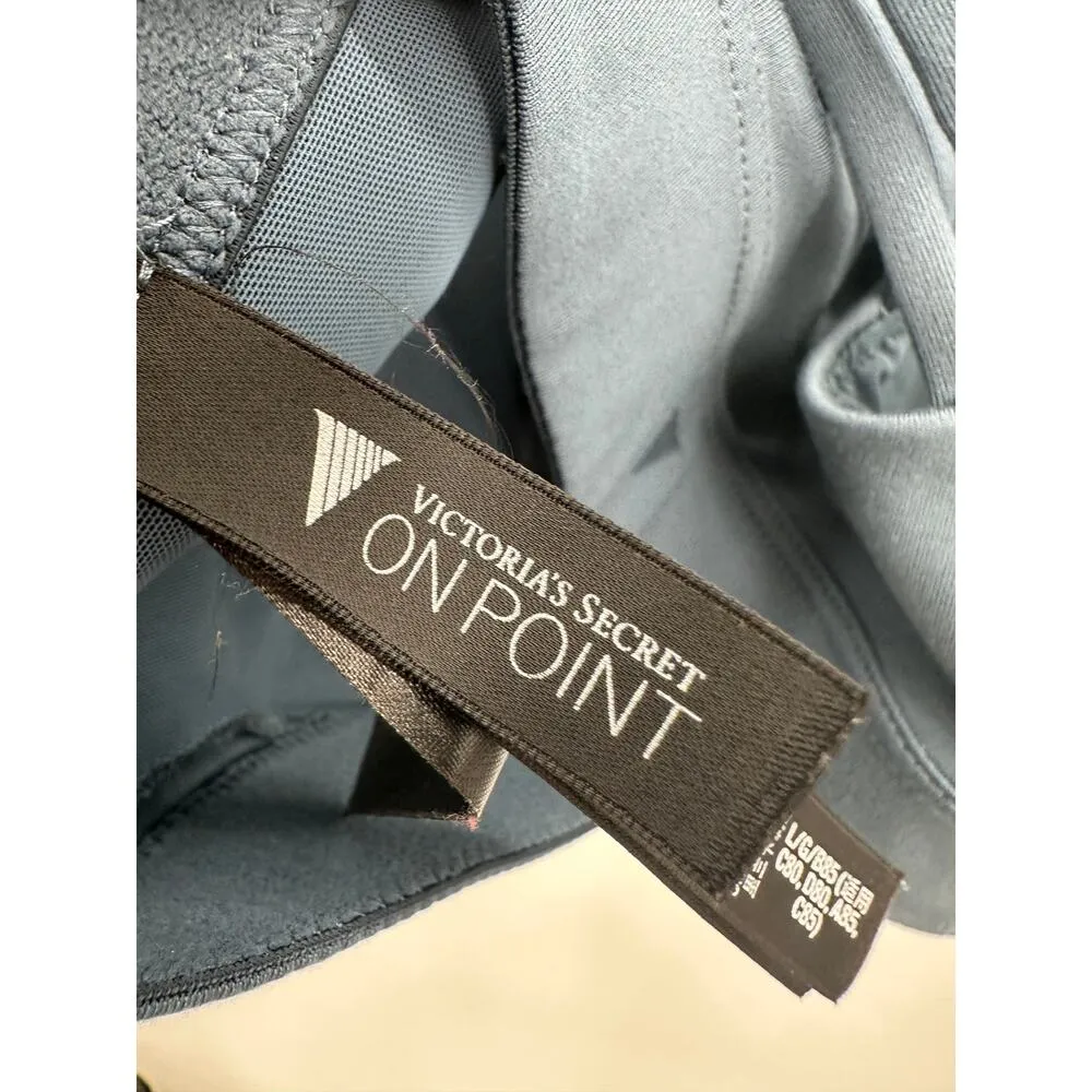 Victoria's Secret ON POINT Blue Strappy Sports Bra Women's Size Large L - Image 4