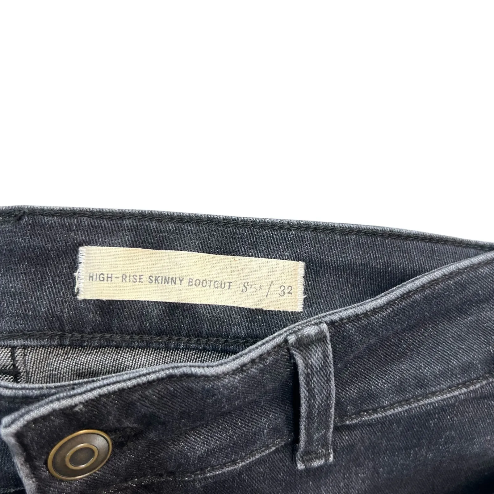 Anthropologie Pilcro Jeans High-Rise Skinny Bootcut Denim Black Size 32 - Image 10