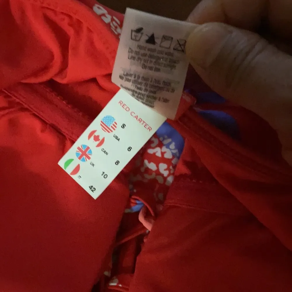 Red Carter off shoulder one piece swimsuit size S - Image 6