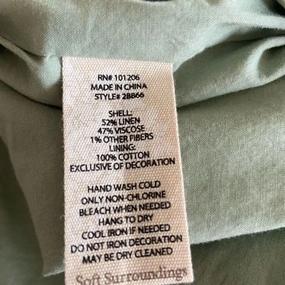 ✨Soft surroundings metallic striped linen blend elastic waist pants✨ - Image 8