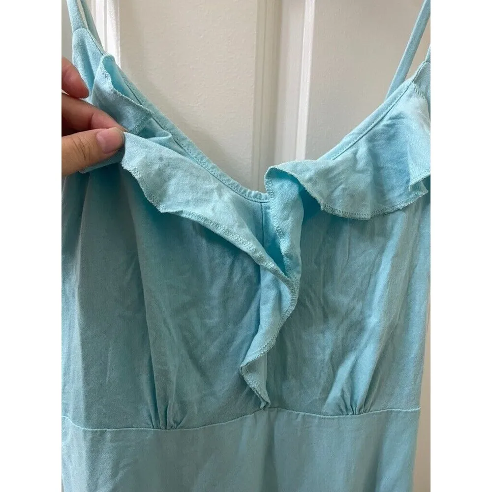 Patagonia Floral Print Organic Cotton Sleeveless Ruffle Tank Dress Size S - Image 3