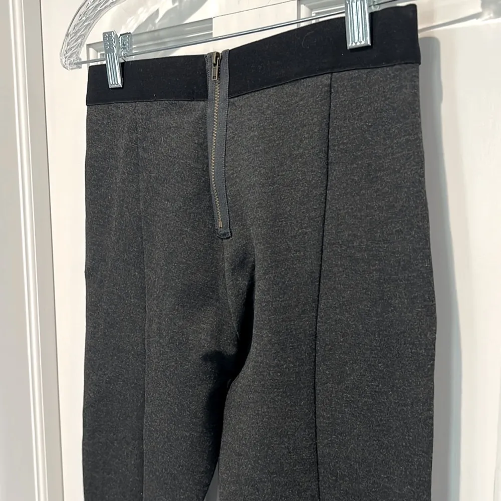 LILLA P NWT Back Seam Pant Charcoal Gray Black Leggings Exposed Zipper Small - Image 5