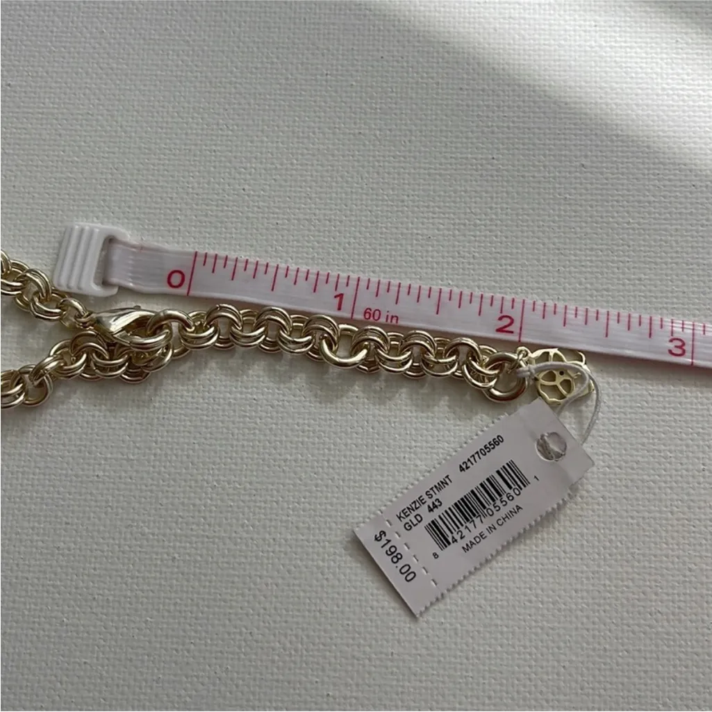 Kendra Scott Kensie Illusion Statement Necklace Aquamarine Teal Blue Green NWT! - Image 9