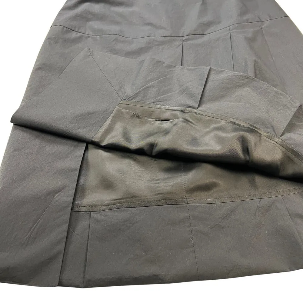 Pauw Amsterdam Cotton Navy Blue Knee Length Bubble Hem Wrap Skirt Size 0 (XS) - Image 4