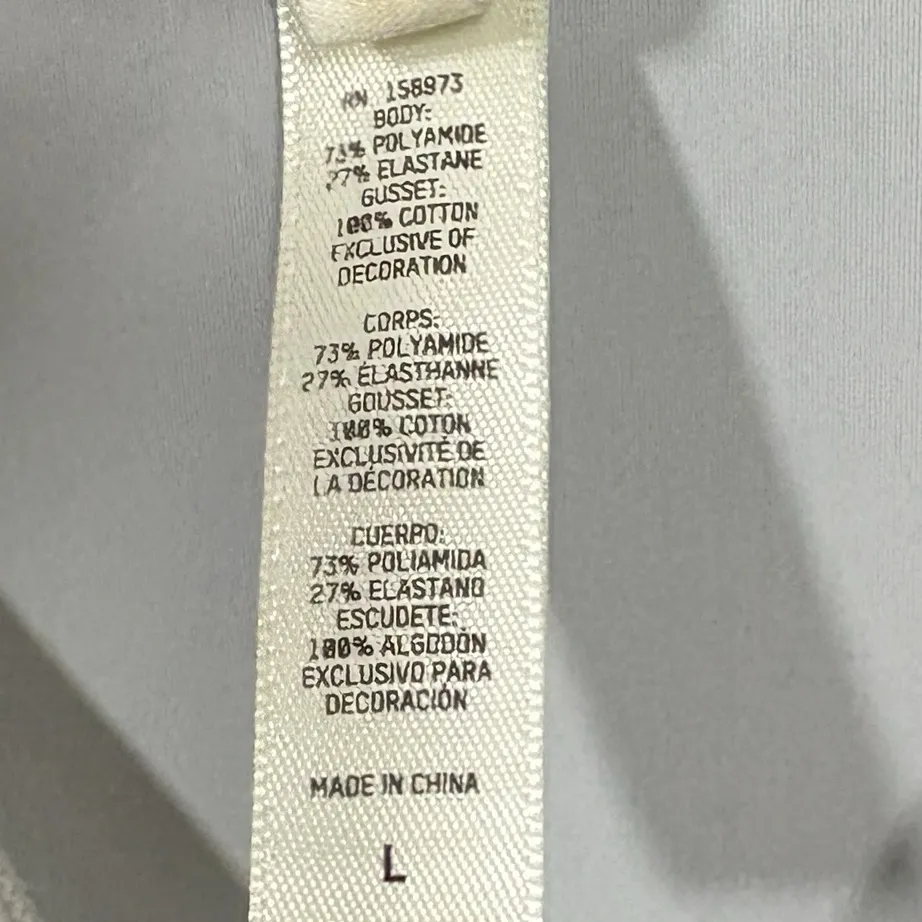 SKIMS $62 Jelly Sheer Crew Neck Bodysuit - White L - Image 5