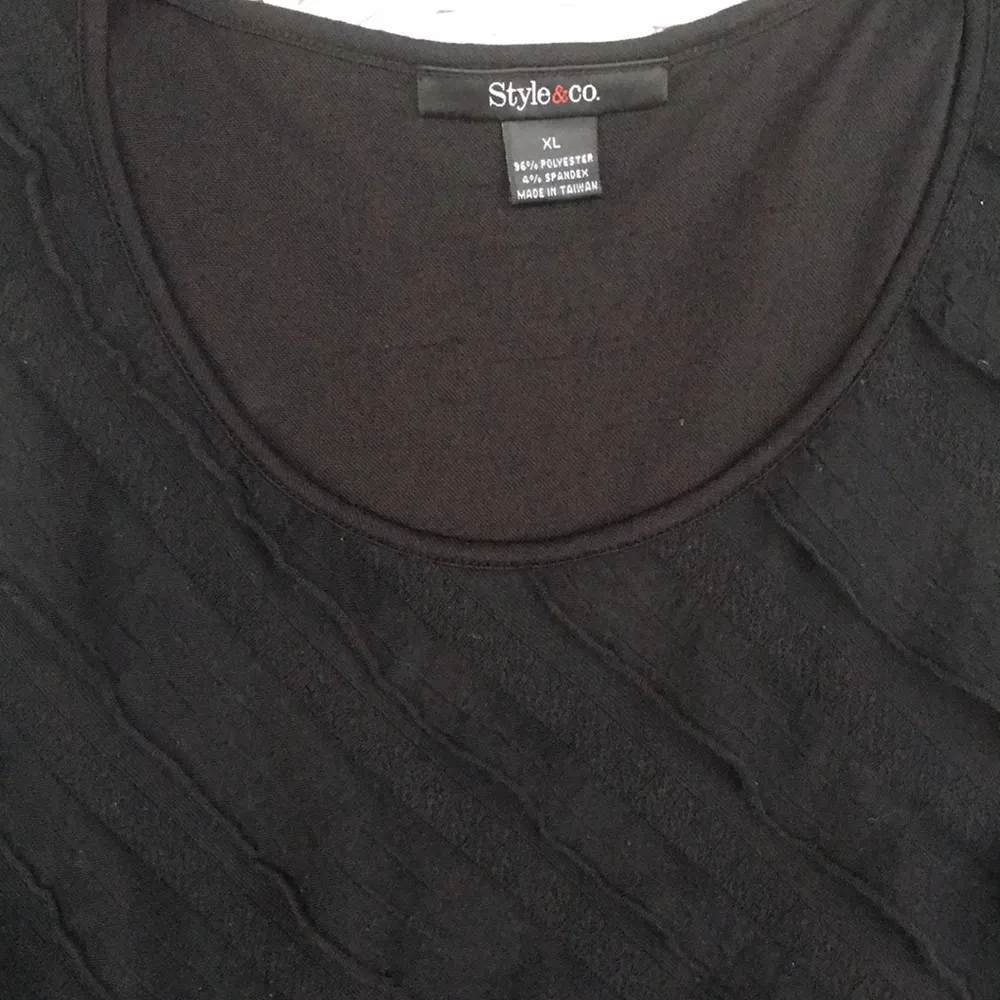 Style and Co. black sideways ruffle top - Image 2