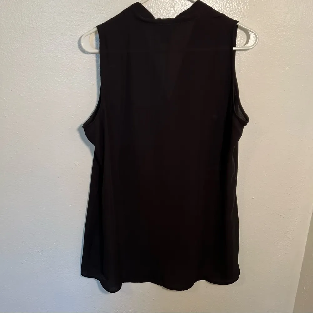 Jones & Co Jones New York Sleeveless Crepe Blouse Black L - Image 9