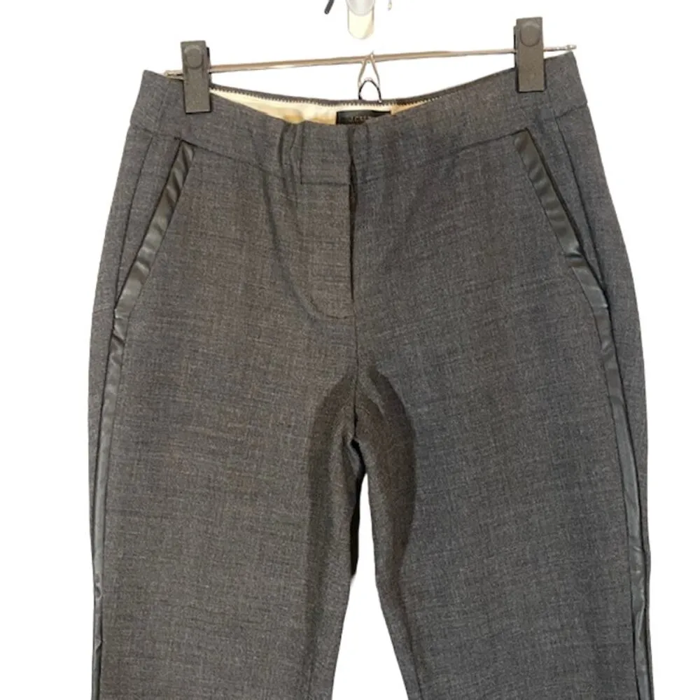 J. Crew Gray Campbell Wool Blend Slacks Office Attire Dress Pants Women Sz 2 - Image 3