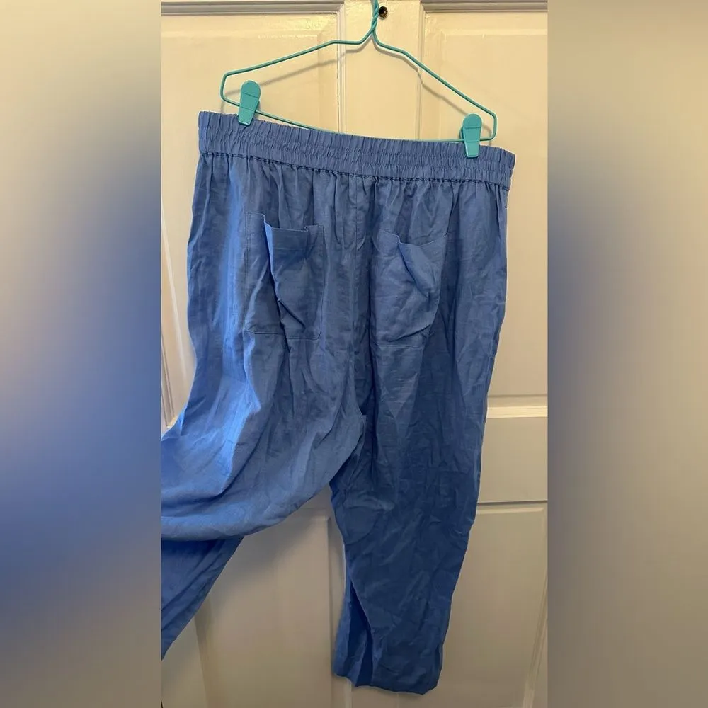 Universal Standard Iris Linen Easy Pull-On Pants Small 14/16 - Image 5