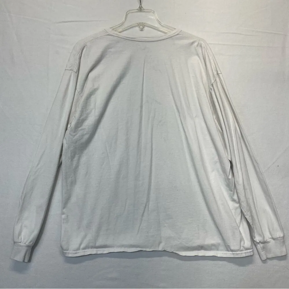 Fruit Of The Loom White T-shirt Size XL cotton long sleeve - Image 2