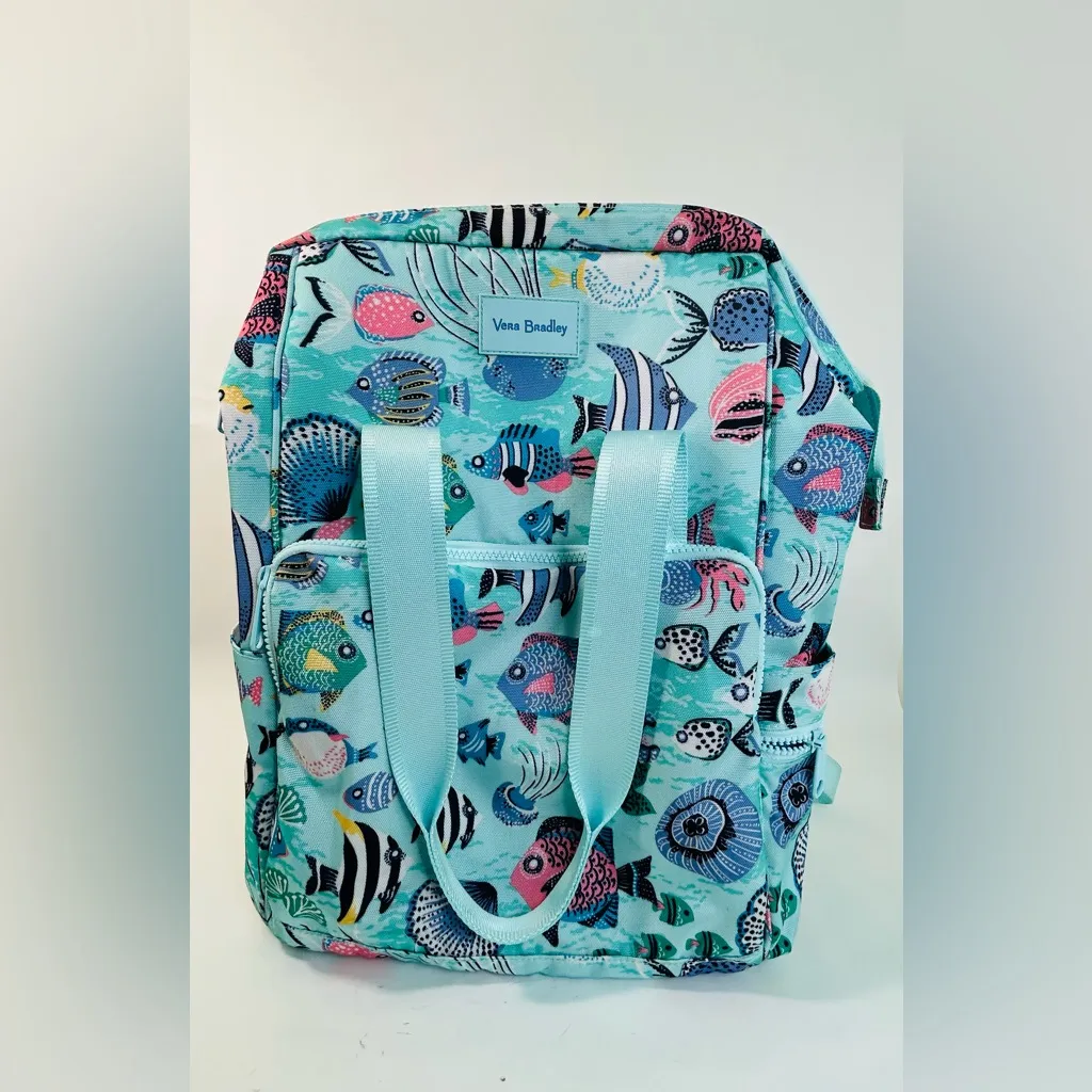 Vera Bradley ReActive Cooler Backpack in Paisley Wave Fish USED ONCE EUC - Image 9
