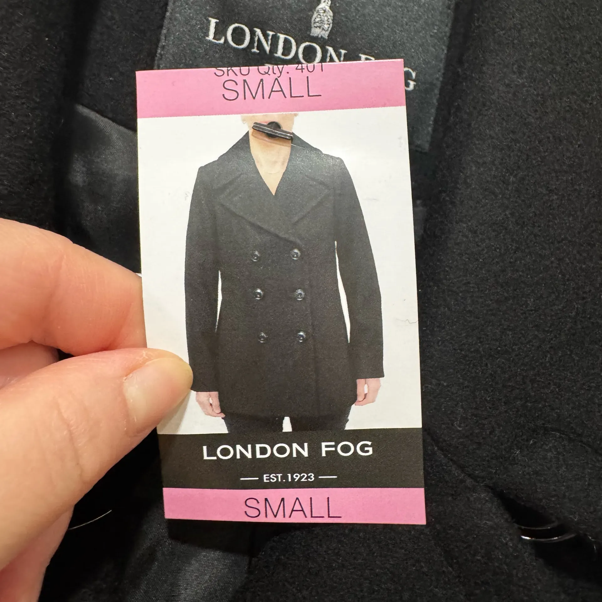 London fog women’s black wool blend Peacoat Size small - Image 7