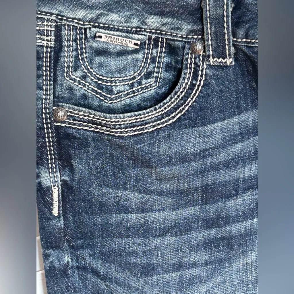 ReRock For Express Boot bootcut blue jeans NWT Womens size 6R 6 Regular stretch - Image 3