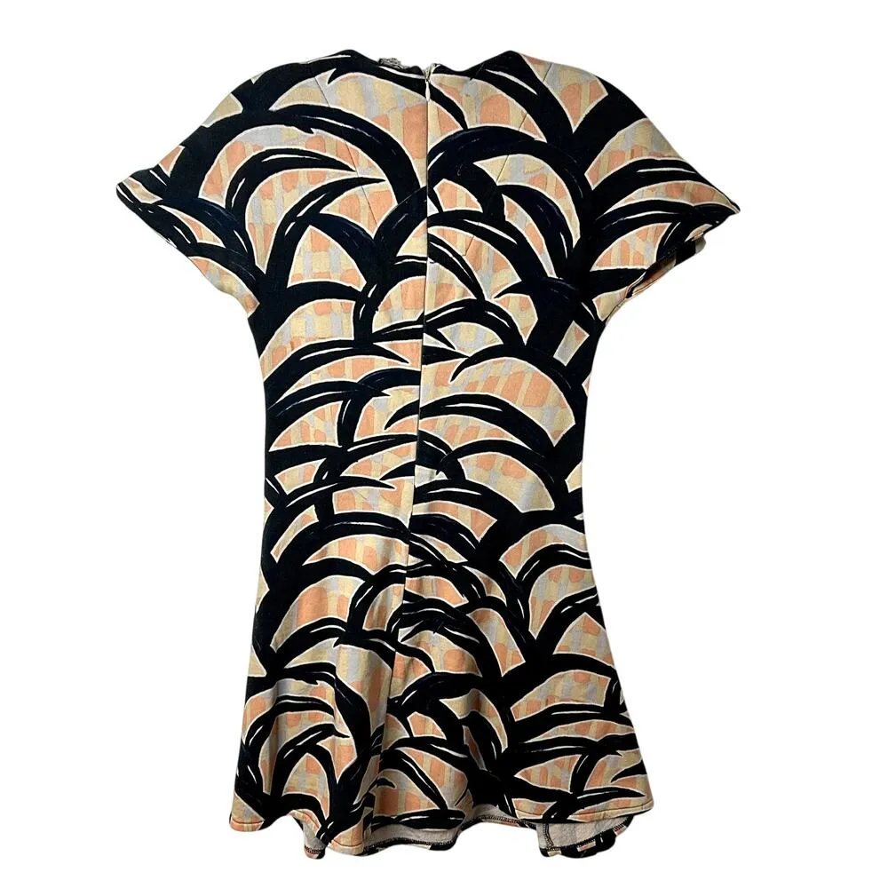 Kenzo Skater Dress Womens Size Medium Cotton Sweatshirt Vtg Y2K Navy Orange Black - Image 3