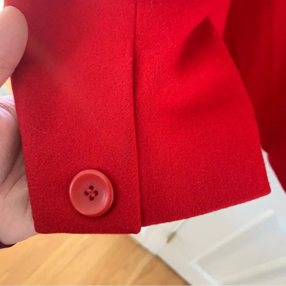 Pendleton Wool Christmas Red Single Button Blazer - Image 4