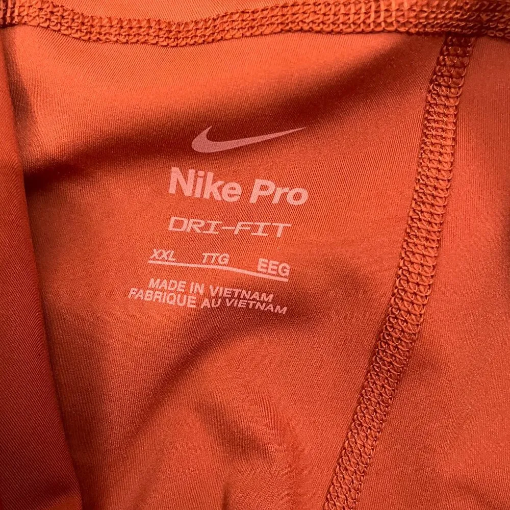 NEW Nike Pro Dri Fit Mid-Rise Shorts Women XXL Orange 3in GRX Athletic Training - Image 6