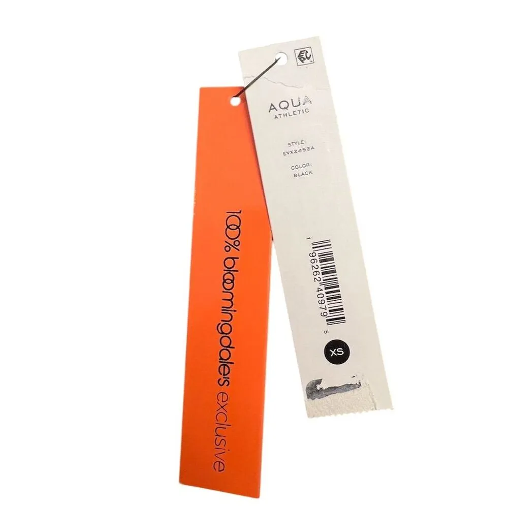 Aqua Athletic Women's One-Shoulder Sports Bra Black XS Activewear NWT - Image 3