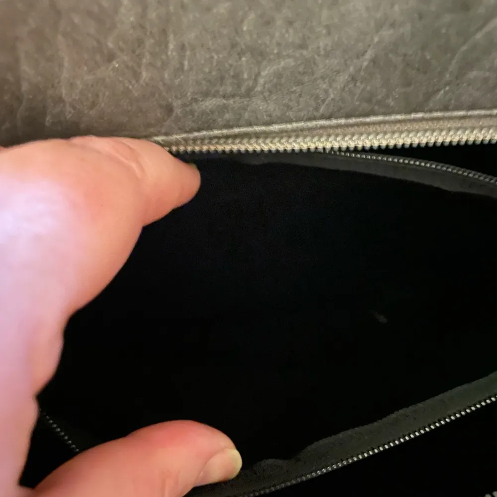 NWT Vintage 1980s gray leather shoulder bag - Image 7