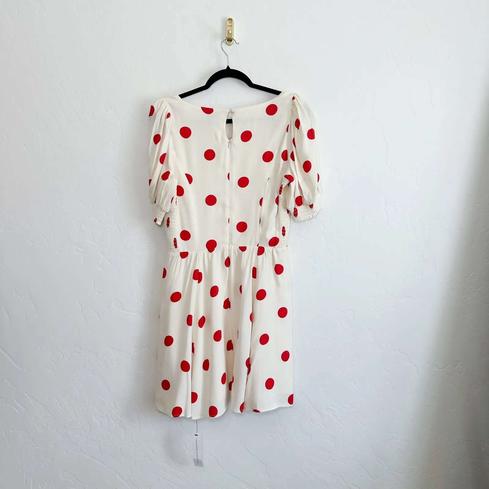 Reformation‎ | NWT Aiyana Polka Dot Puff Sleeve Mini Dress in Carmona Dot - Image 7