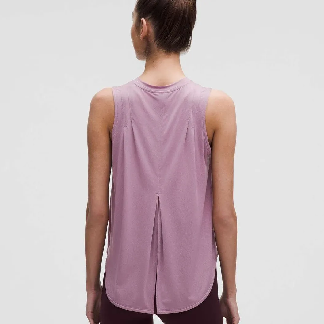 Lululemon Lightweight Split-Back Training Tank Top Size 14 Lavender Lux Purple - Image 2