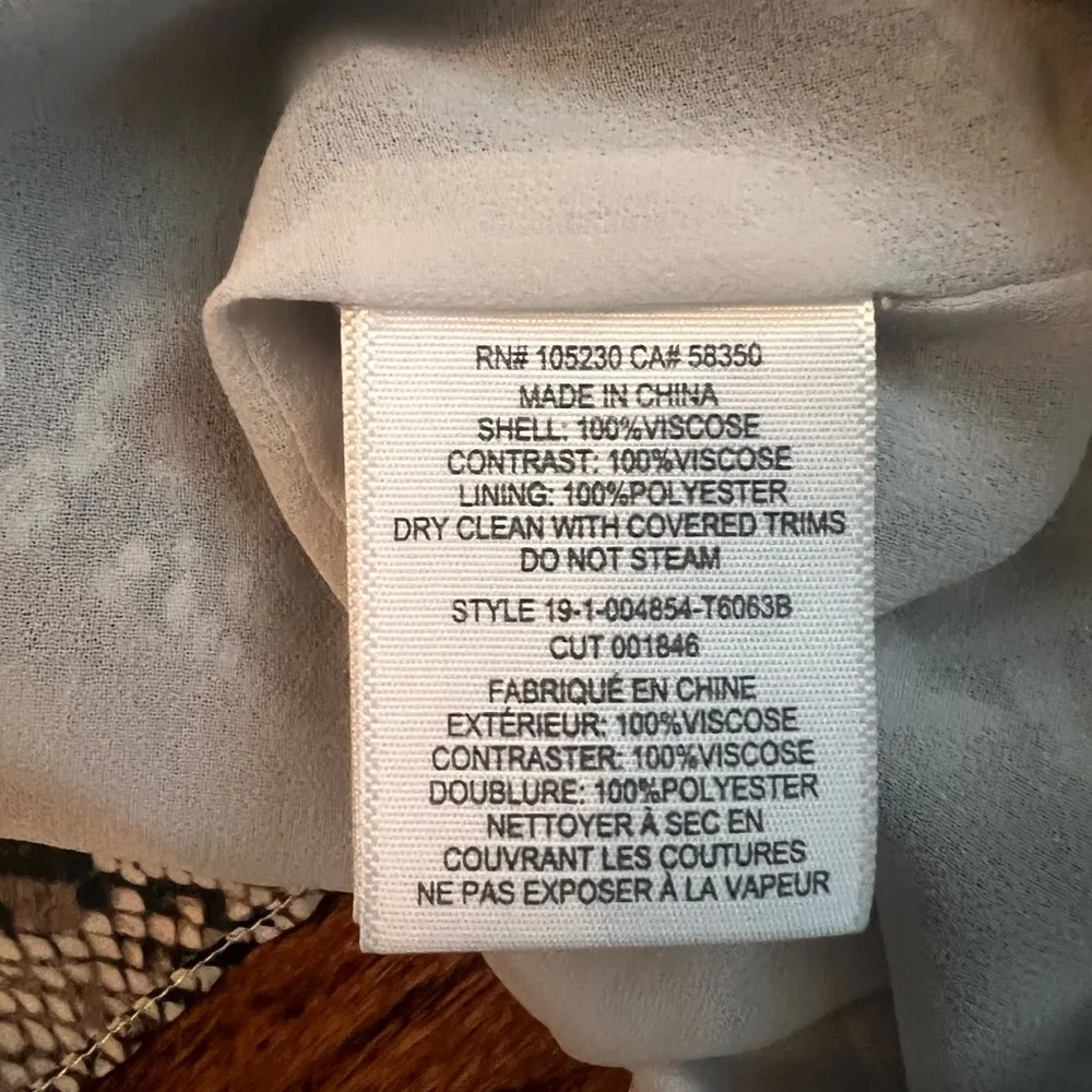 Joie Erola Mock-Neck Snakeskin Print Top – Size Small - Image 9