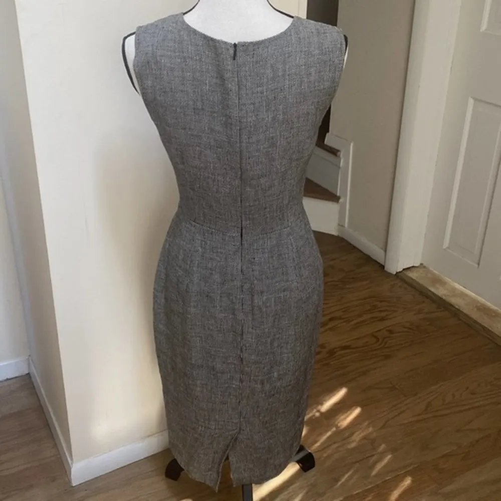 Cotton Linen Blend Sheath Dress - Image 4