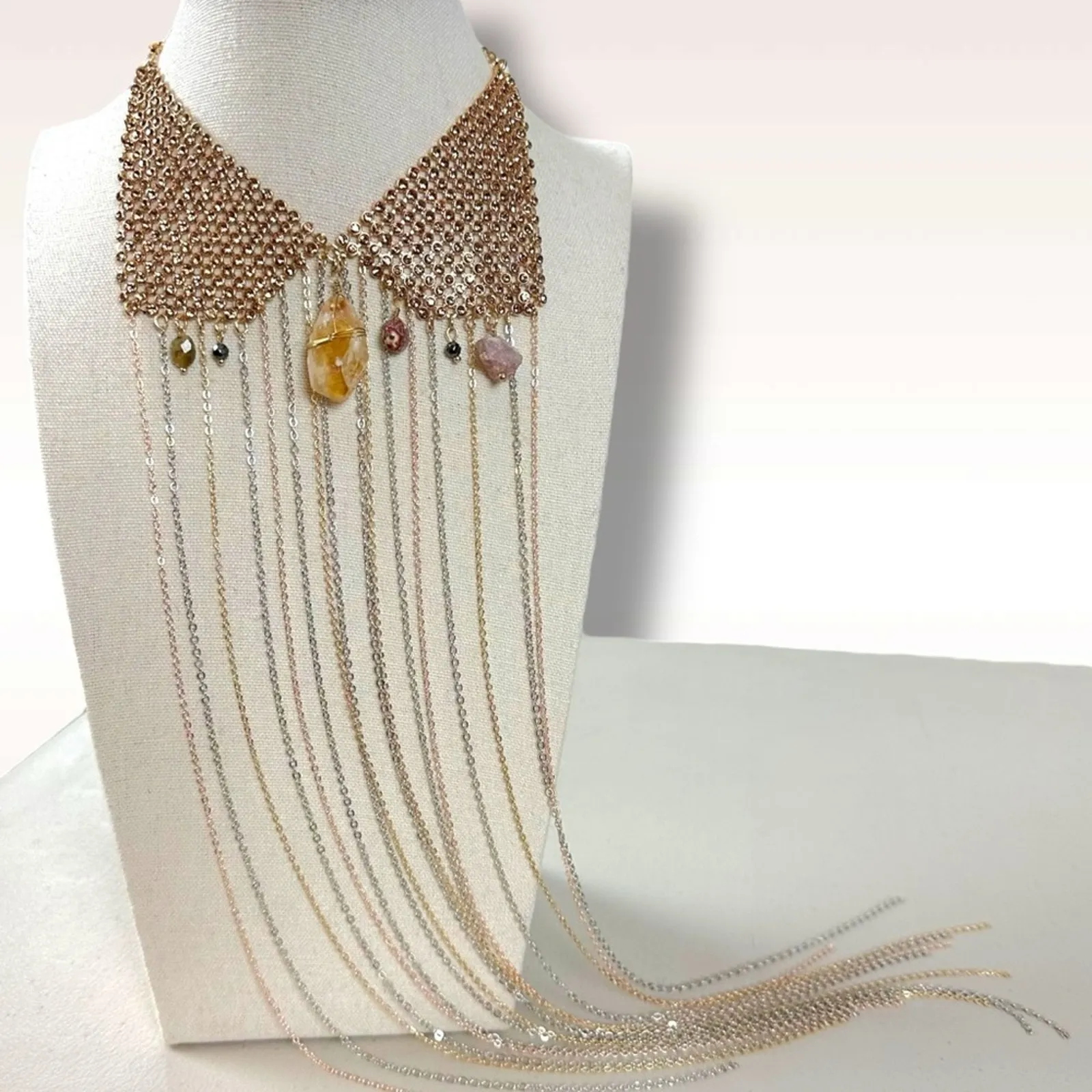 Free People Ariana Ost No Halo Body Chain NWT Necklace Fringe Bohemian Festival - Image 12