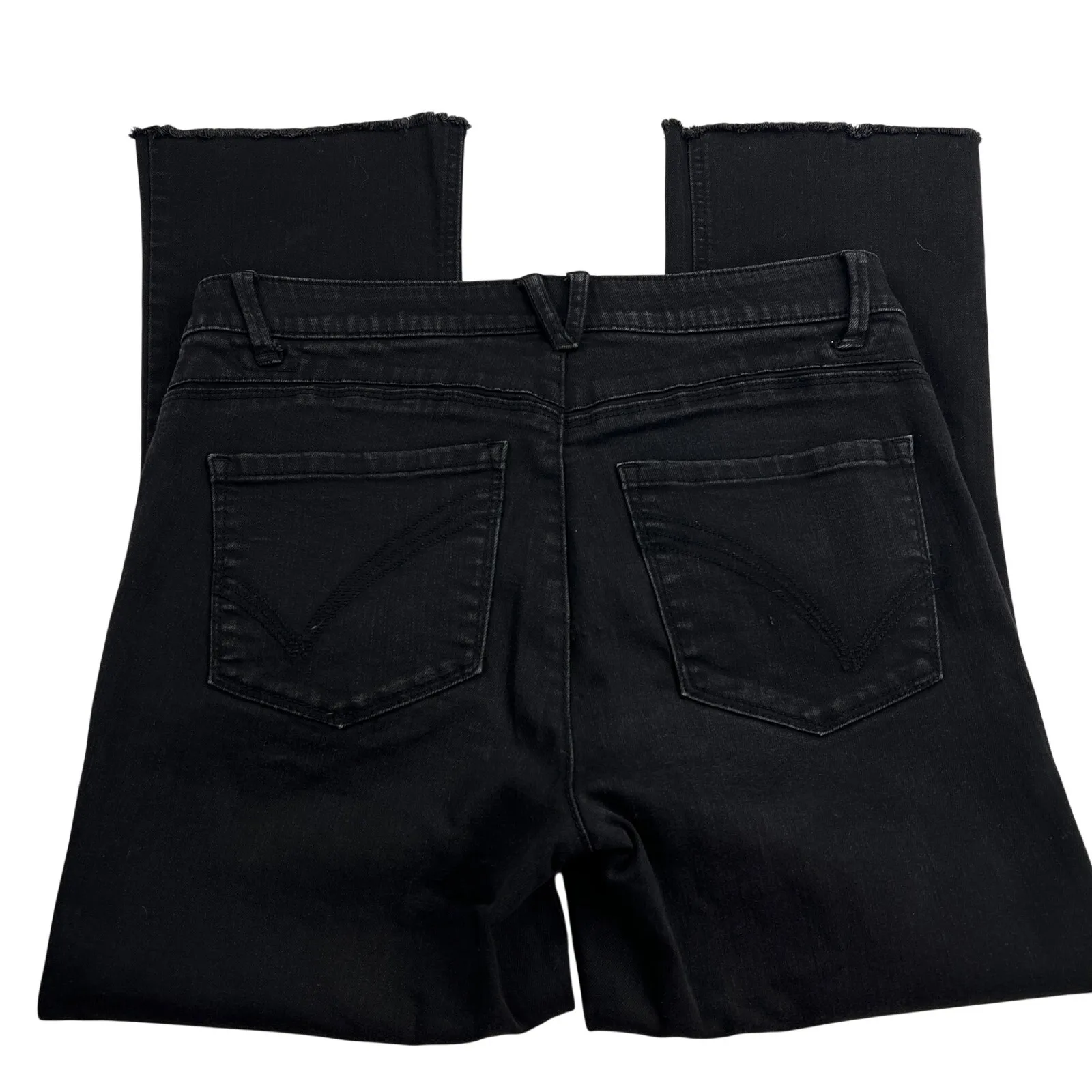 Democracy "Ab"Solution Black Boot Crop Tummy Control Mid Rise Jeans Size 8 - Image 3