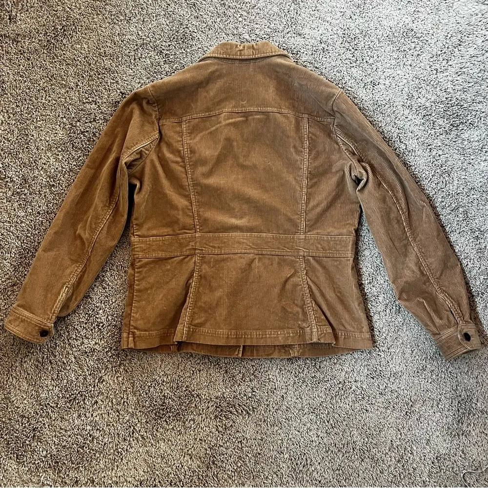 Eddie Bauer Women’s camel tan corduroy jacket. Sz petite large retro grunge coat - Image 3