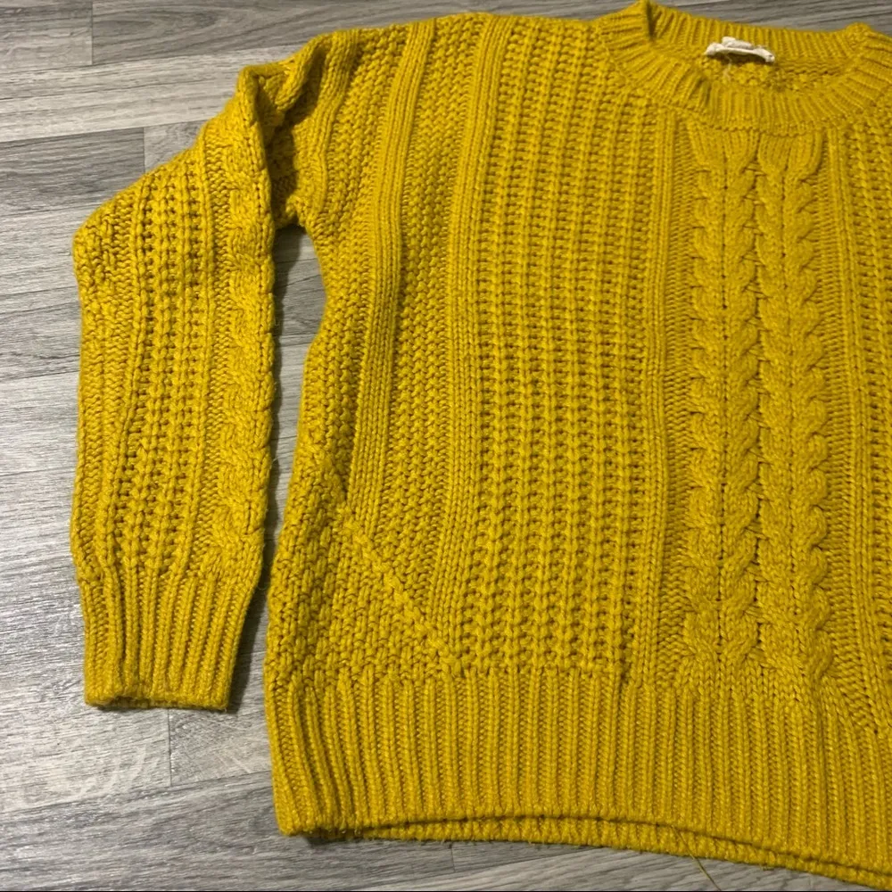 🌿If it were me Yellow Cable twist Long Sleeve - Image 3