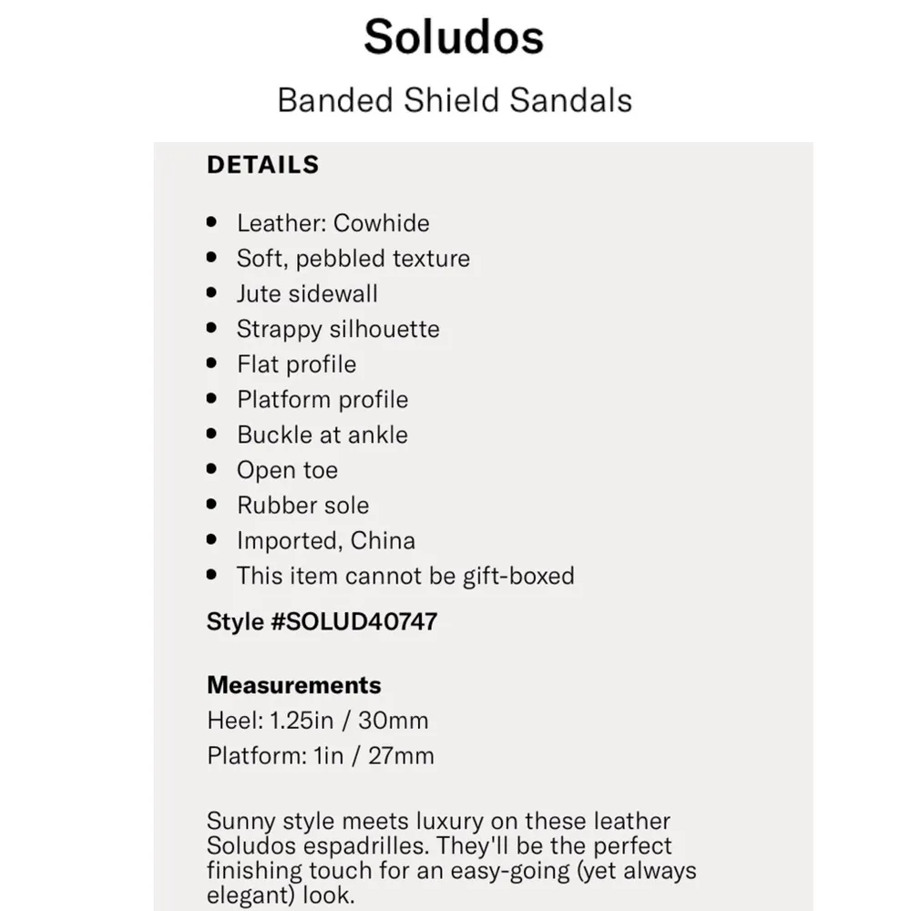 Soludos Whited Banded Shield Sandal Espadrille 9.5 - Image 8