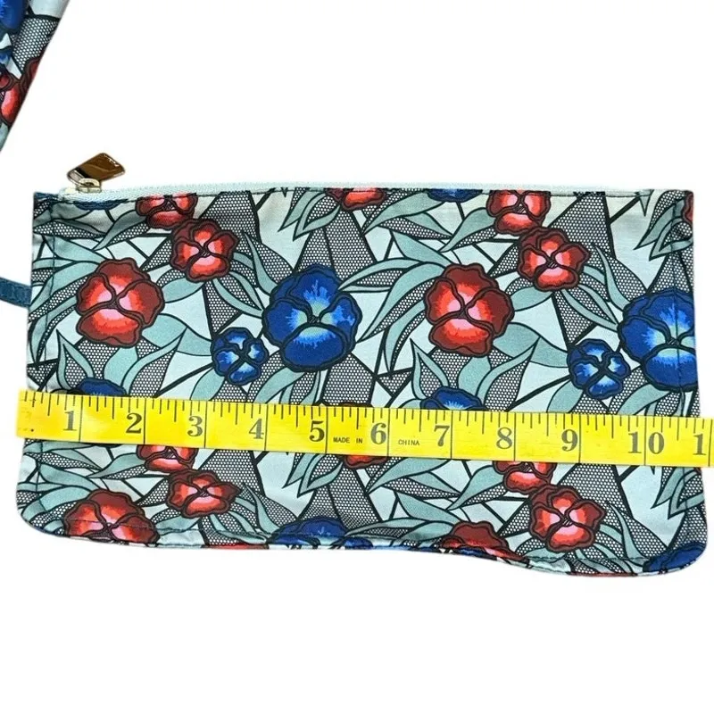 NWT Furla Toni Marmo Floral Tote Italian Designer Canvas/Leather w/ Pouch - Image 6