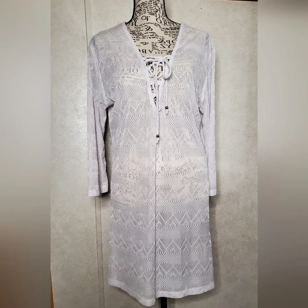 Apt.9 White Swim Cover Up Size:L - Image 3