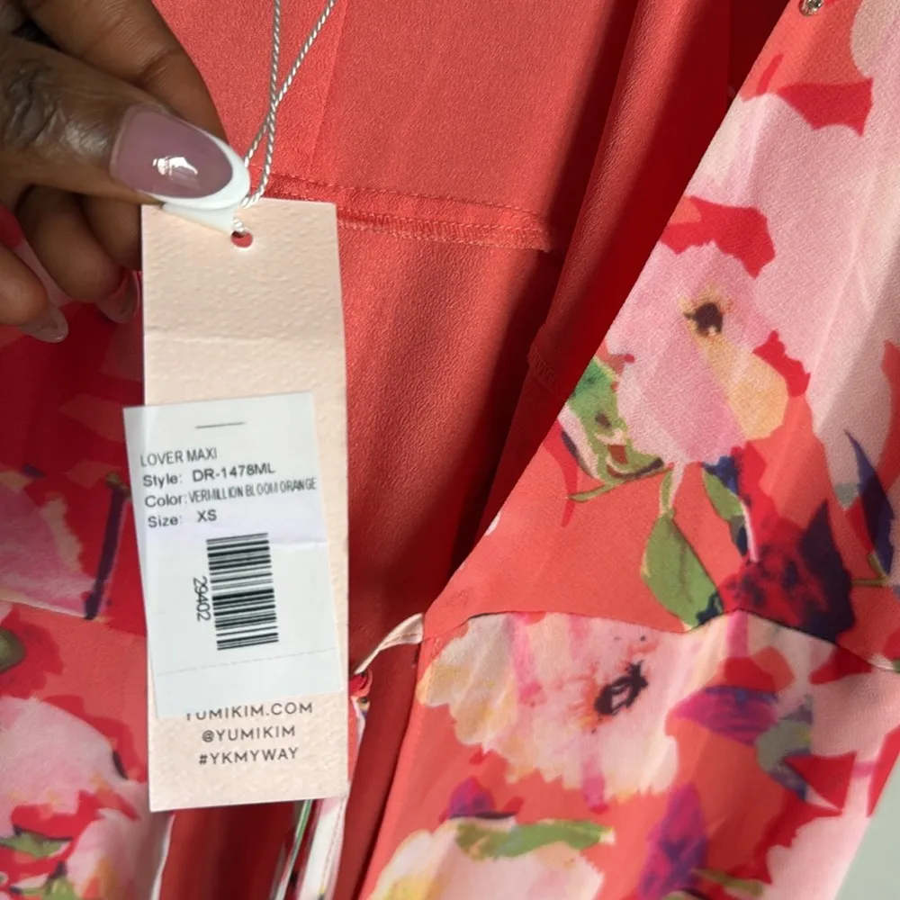 NEW Fleur By Yumi Kim Lover Floral  Maxi Wrap Dress Size XS - Image 7